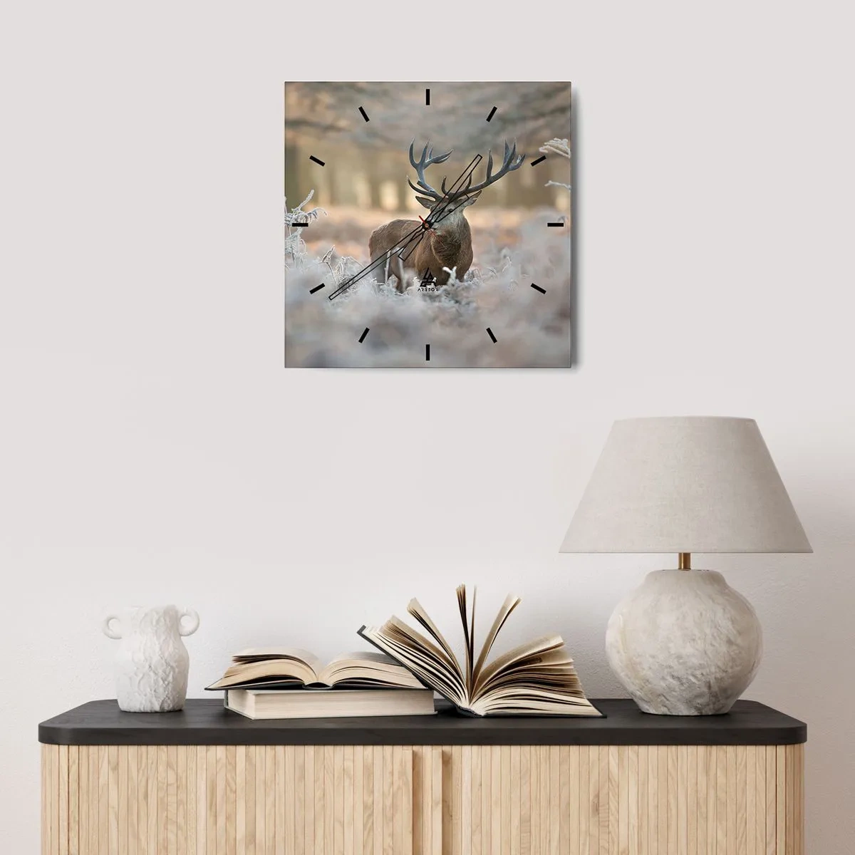 Orologio da parete - Orologio in Vetro - Fresco mattino - 30x30 cm