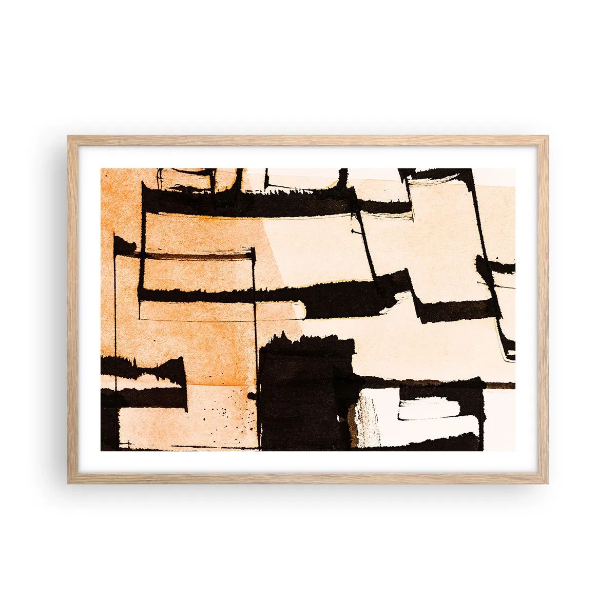 Poster in cornice rovere chiaro - Comunque in ordine - 70x50 cm