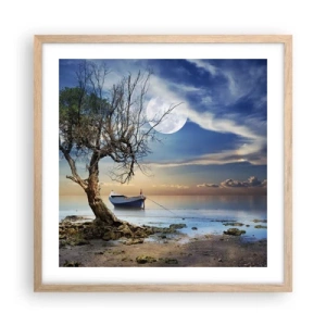 Poster in cornice rovere chiaro - È la fine o l'inizio? - 50x50 cm