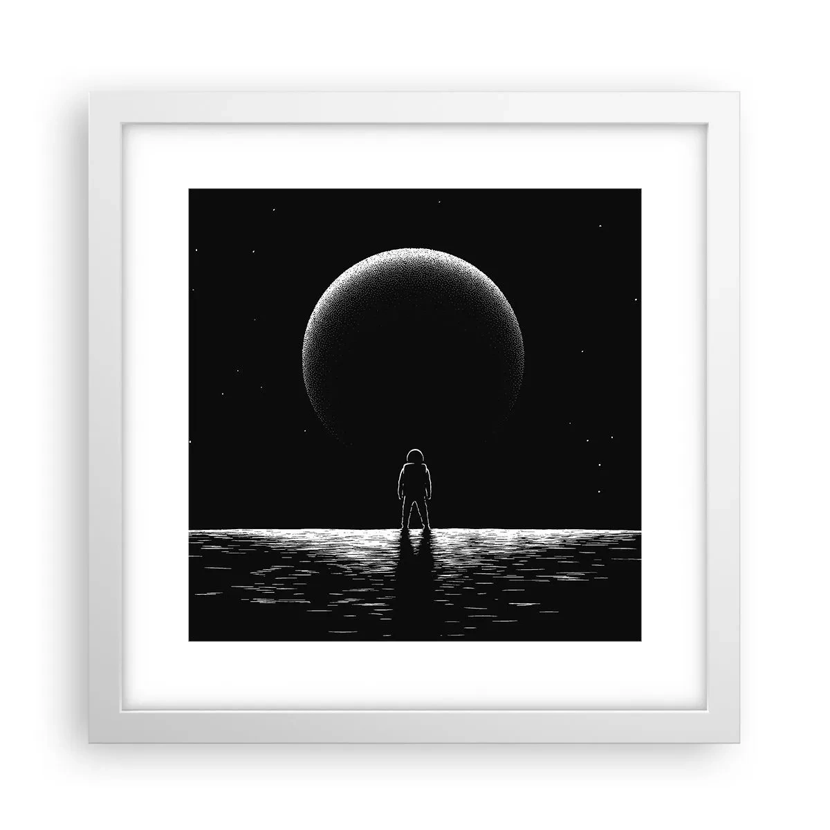 Poster in cornice bianca - Faccia a faccia - 30x30 cm