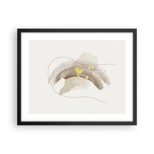 Poster in cornice nera - Incontro nello spazio - 50x40 cm