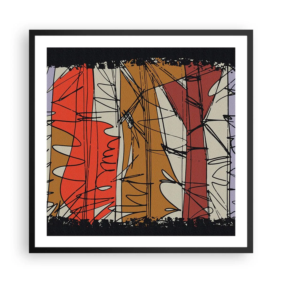 Poster in cornice nera - Composizione spontanea - 60x60 cm