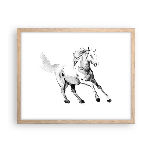 Poster in cornice rovere chiaro - Anima indomabile - 50x40 cm