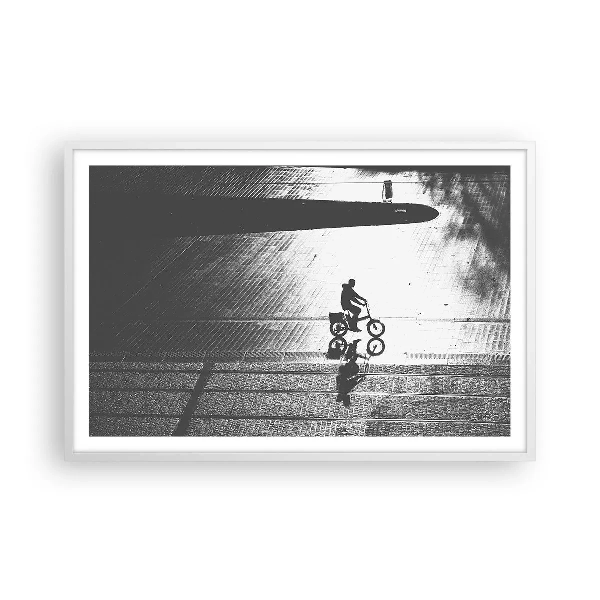 Poster in cornice bianca - Avanti, attraverso la città - 91x61 cm