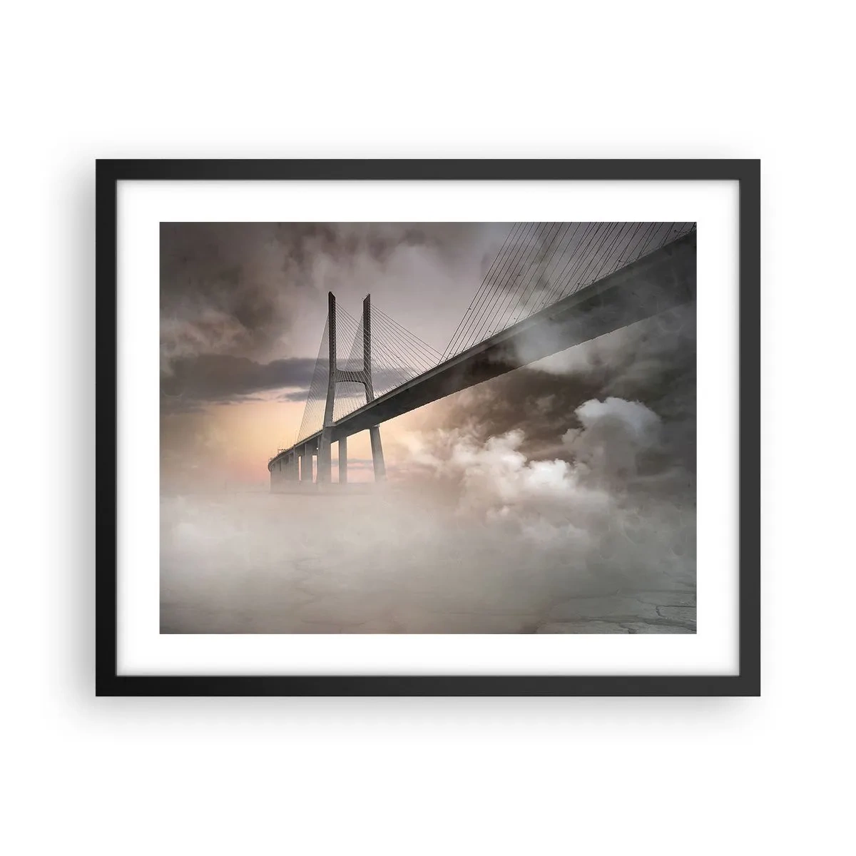 Poster in cornice nera - Sul fiume che non c'è - 50x40 cm