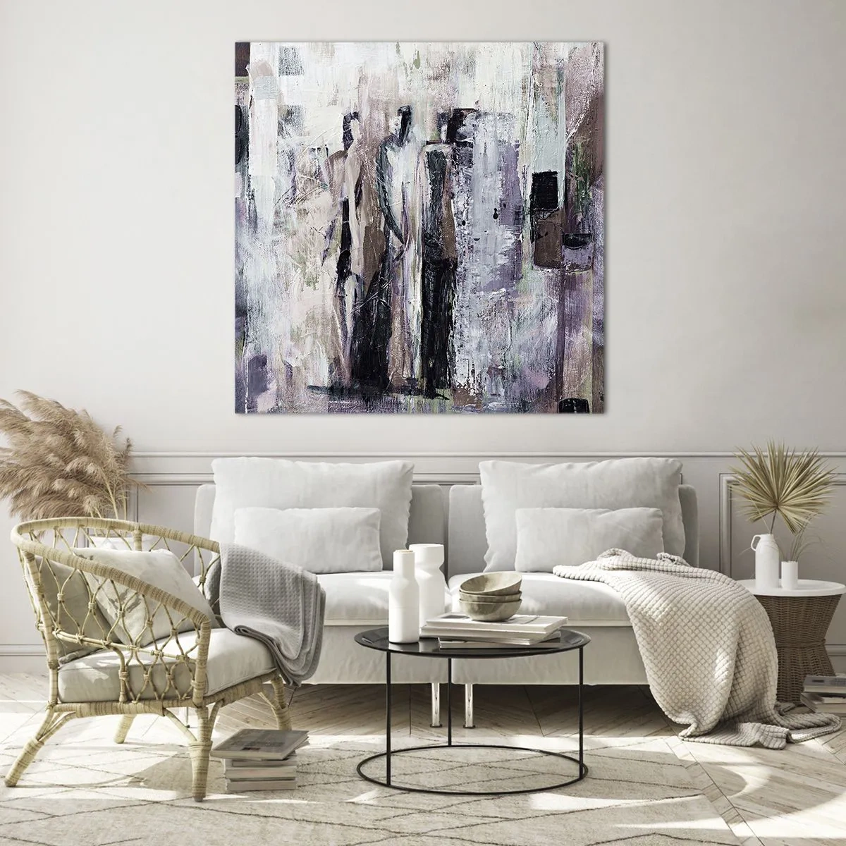 Quadro su vetro - Triade misteriosa - 60x60 cm