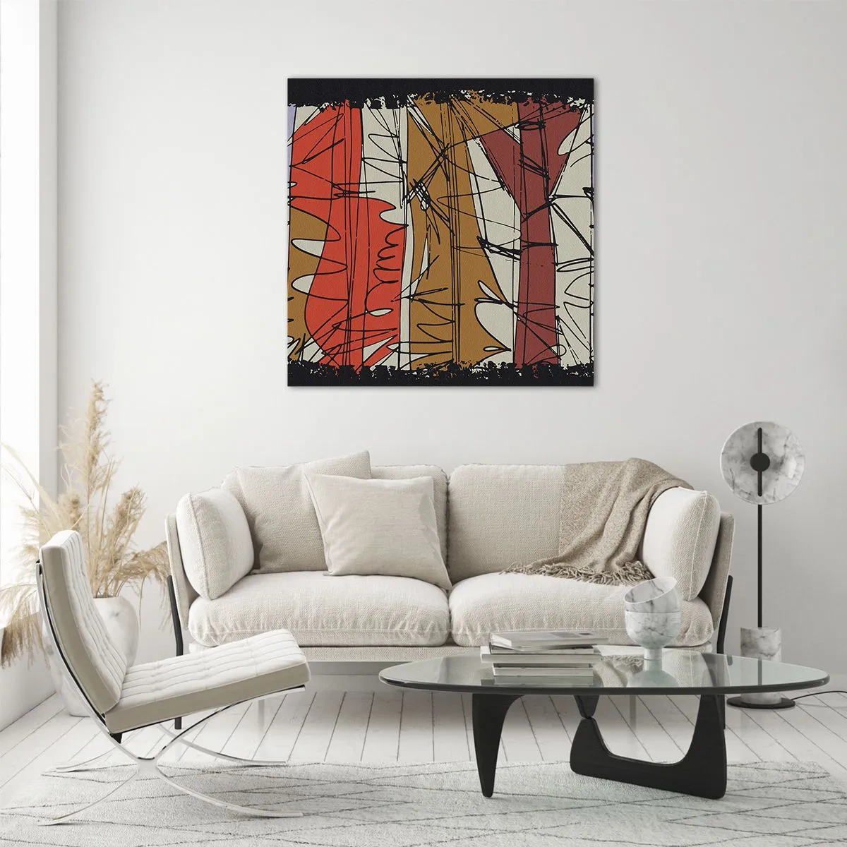 Quadro su vetro - Composizione spontanea - 30x30 cm