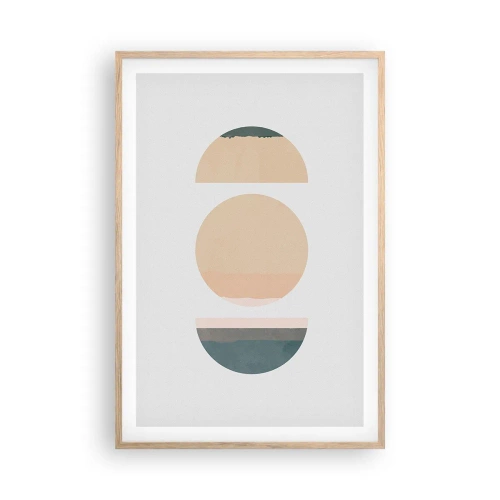 Poster in cornice rovere chiaro - Un cerchio dopo l'altro - 61x91 cm