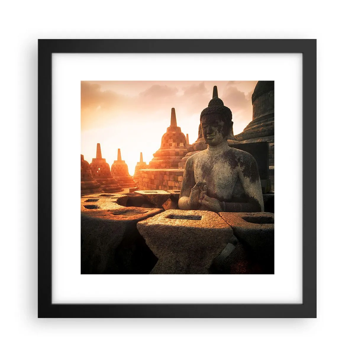 Poster in cornice nera - La pagoda della grande saggezza - 30x30 cm