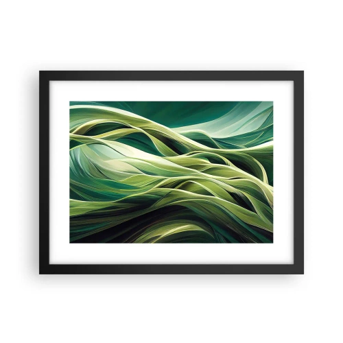 Poster in cornice nera - Gioco astratto in verde - 40x30 cm