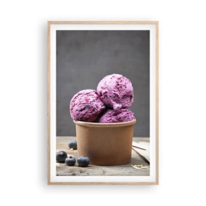 Poster in cornice rovere chiaro - Dolce e freddo - 61x91 cm