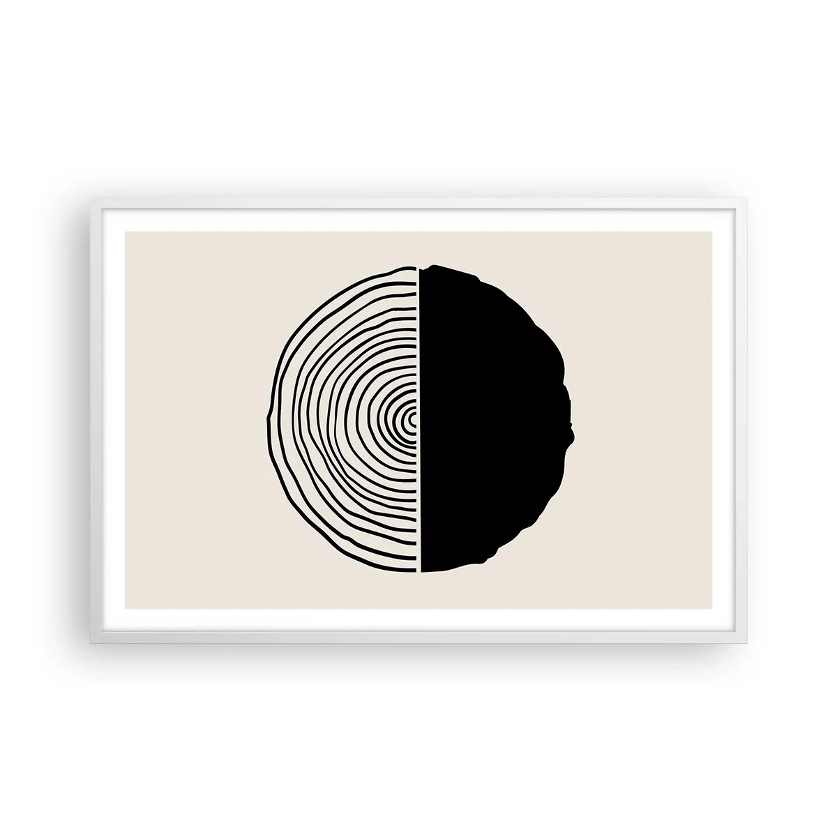 Poster in cornice bianca - A metà - 91x61 cm