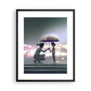 Poster in cornice nera - E già tutto va bene - 40x50 cm