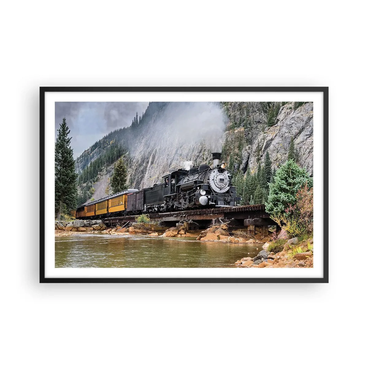 Poster in cornice nera - Dove andiamo? - 91x61 cm