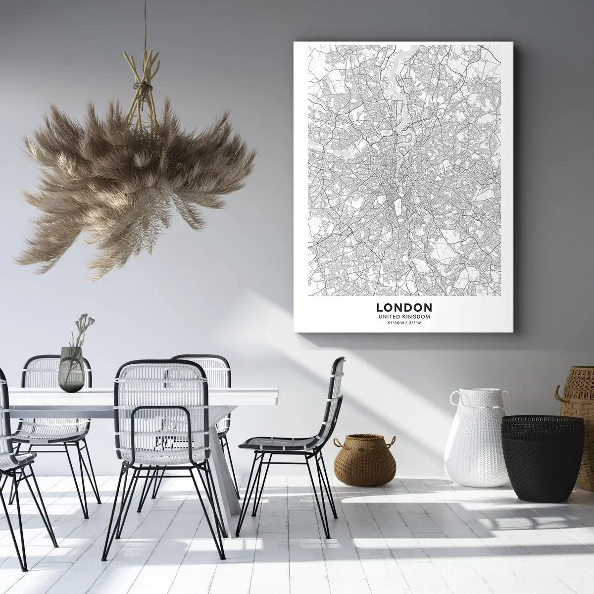 Quadro su tela - Stampe su Tela - Mappa del labirinto di Londra - 45x80 cm