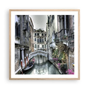 Poster in cornice rovere chiaro - Da secoli in silenziosa riflessione - 60x60 cm