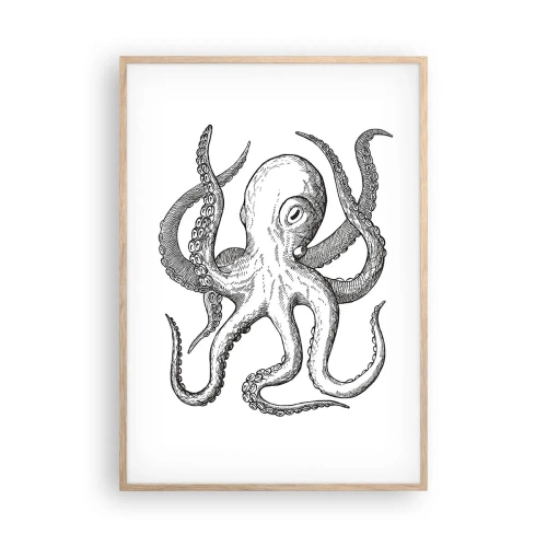 Poster in cornice rovere chiaro - Ballando con le onde - 70x100 cm