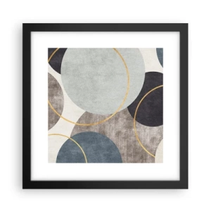 Poster in cornice nera - Un cerchio dietro l'altro - 30x30 cm