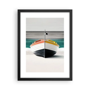 Poster in cornice nera - Al suo posto - 30x40 cm