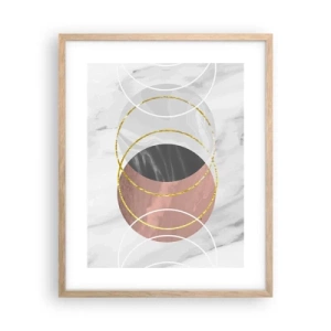 Poster in cornice rovere chiaro - La musica delle sfere - 40x50 cm