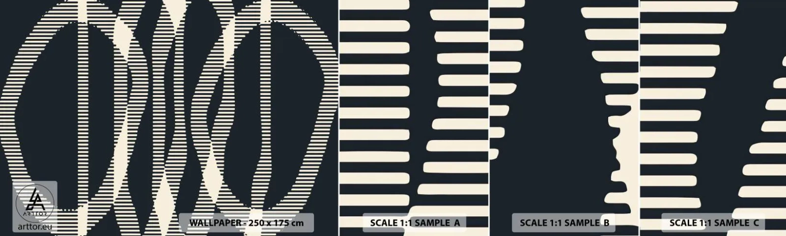 Campione di Fotomurale Adesivo Deluxe Sticker - Tentativo di rompere l'oscurità - Astrazione, Pezzo, Modello moderno - 100x30 cm