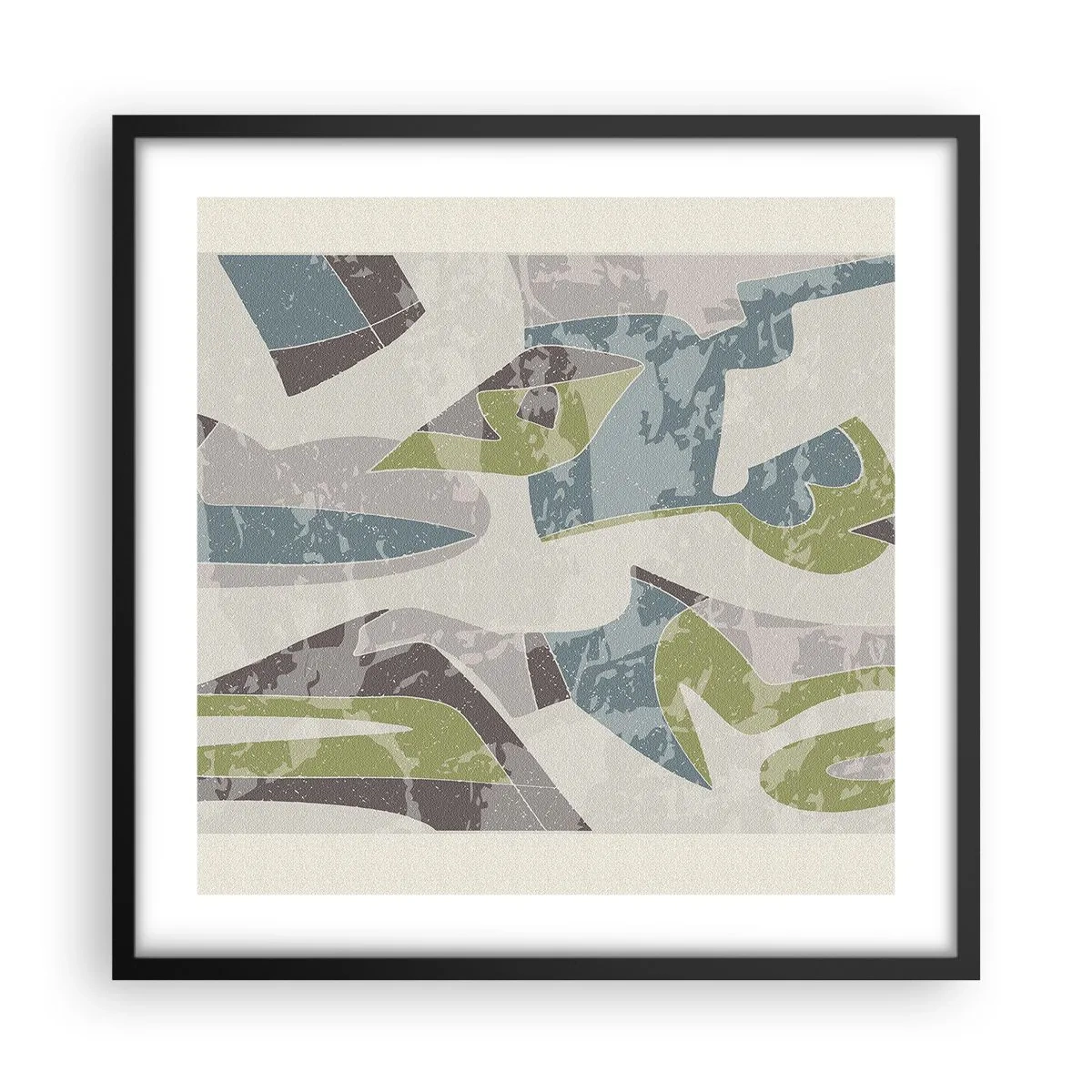 Poster in cornice nera - Composizione oltre il vetro - 50x50 cm