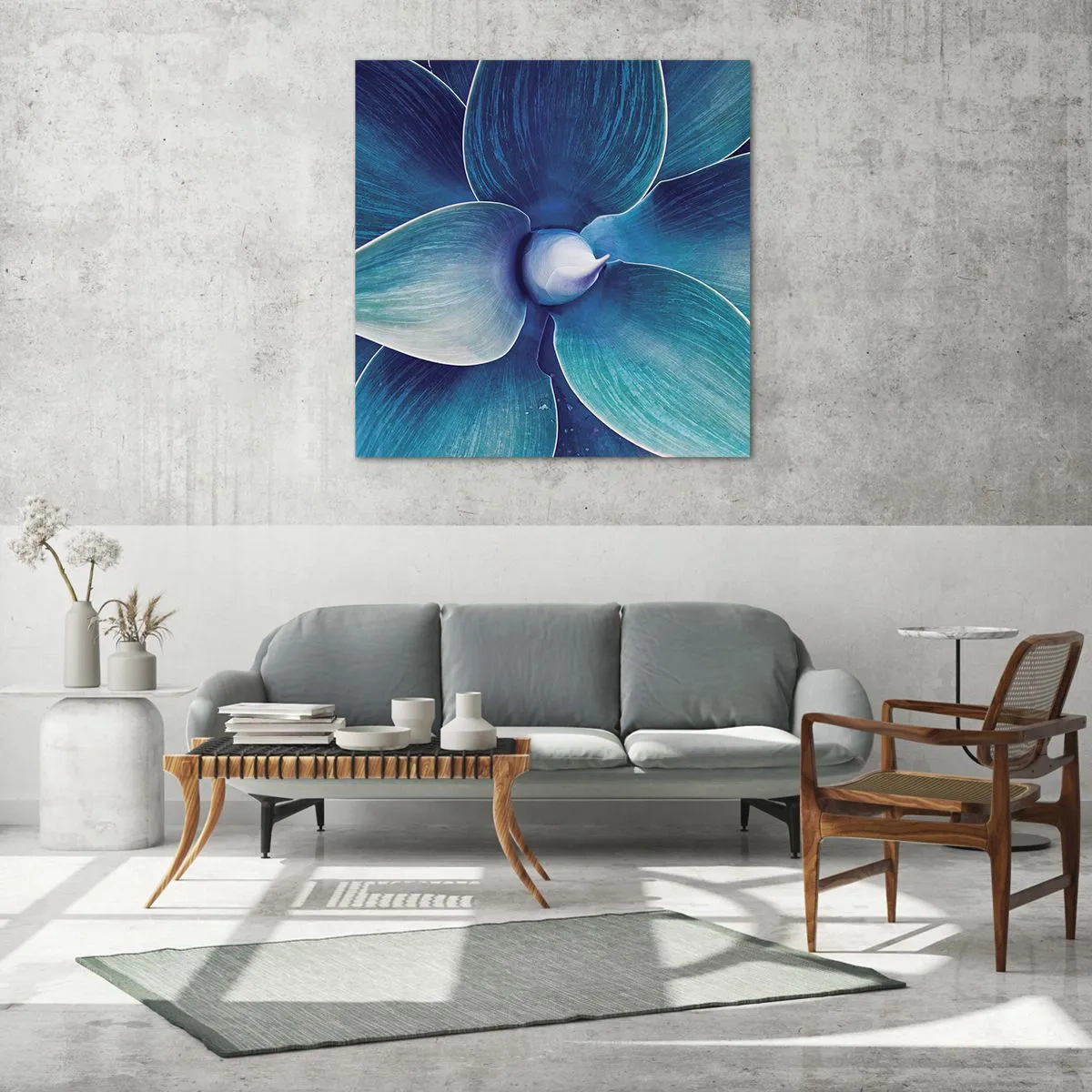 Quadro su vetro - Imbluito dal sole - 50x50 cm