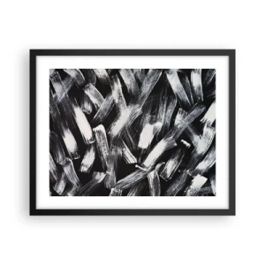 Poster in cornice nera - Astrazione in spirito industriale - 50x40 cm