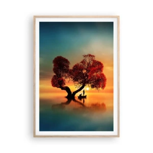 Poster in cornice rovere chiaro - Gli esiliati e il silenzio fuori dal mondo - 70x100 cm