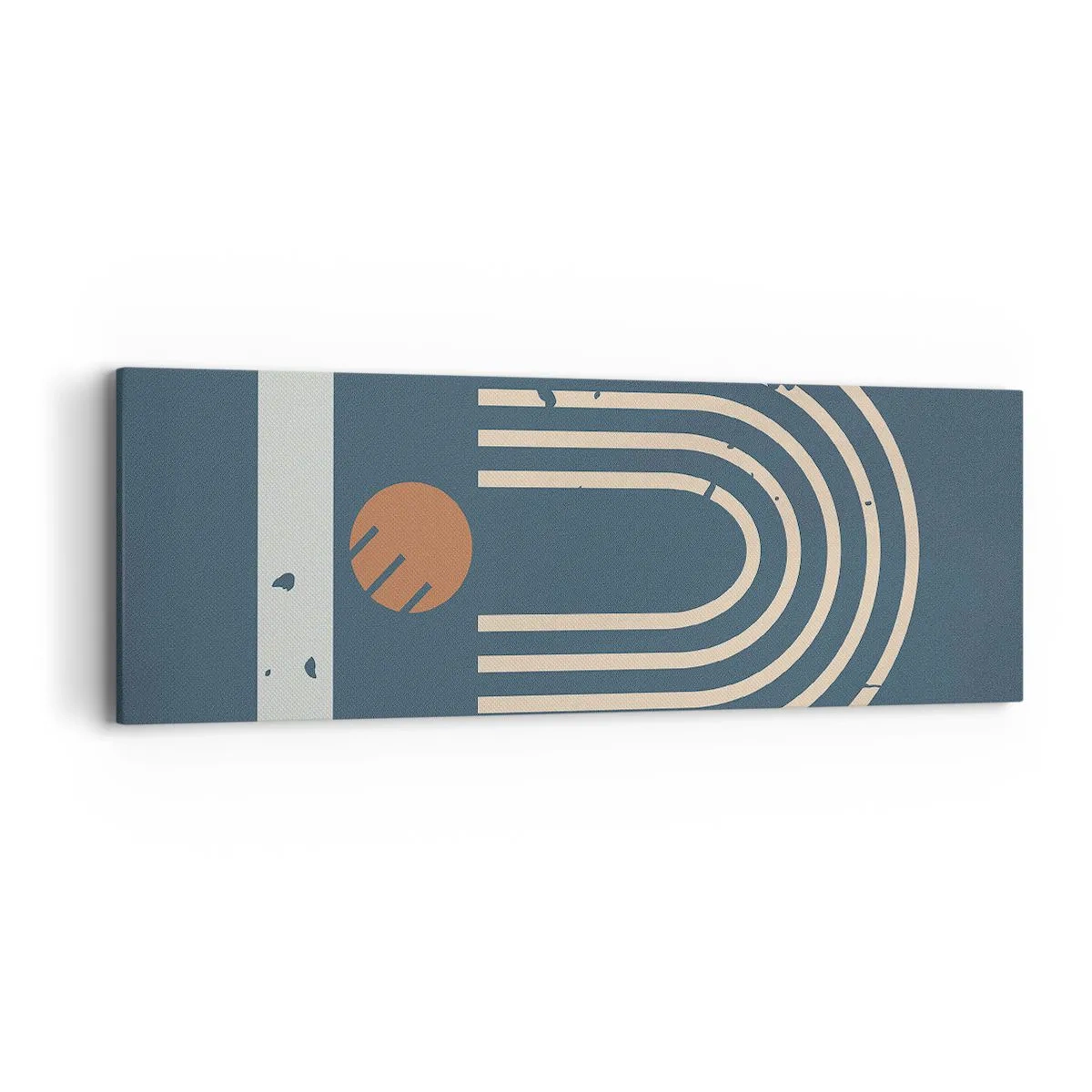 Quadro su tela - Stampe su Tela - Geometria in blu - 90x30 cm