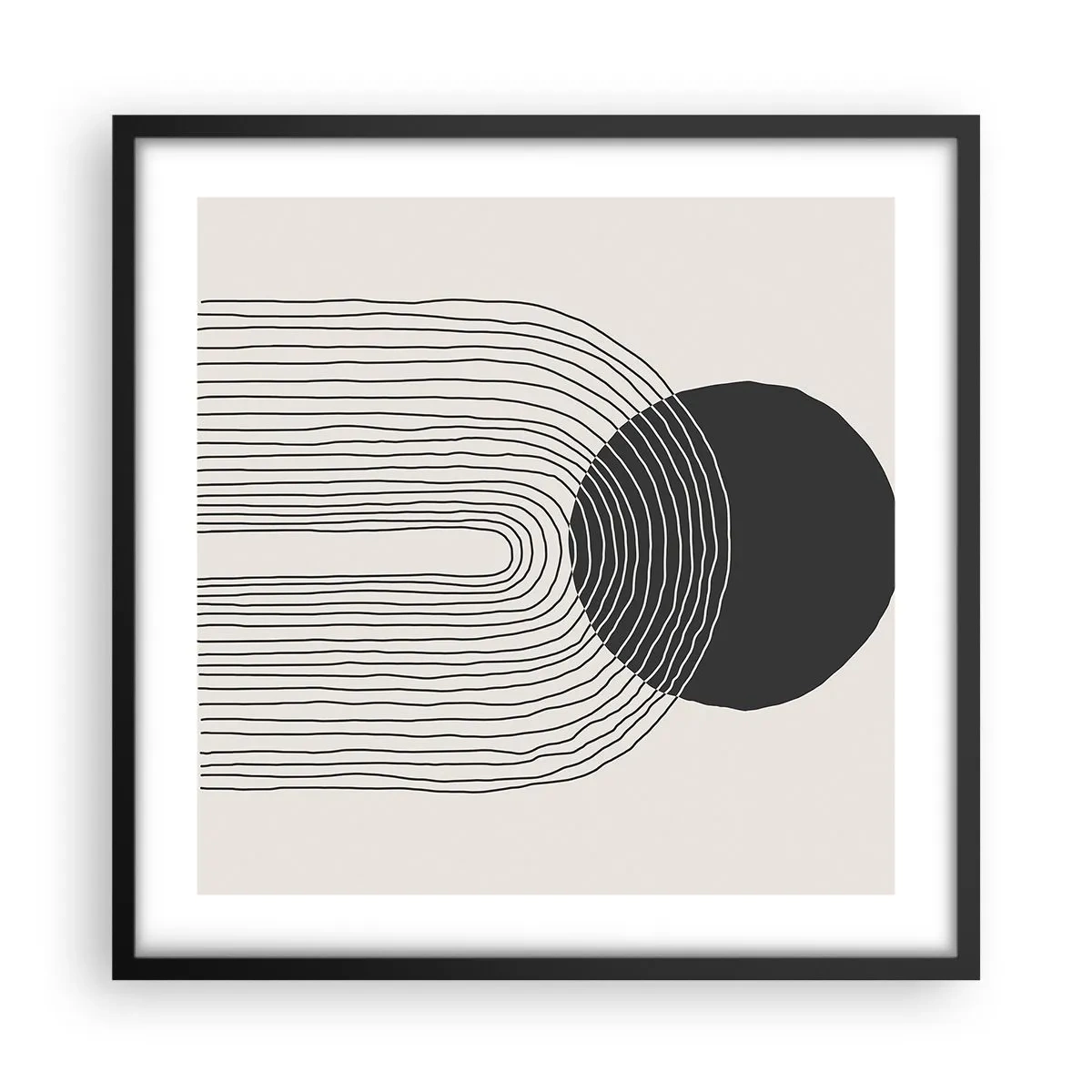Poster in cornice nera - Tremore e fiducia - 50x50 cm