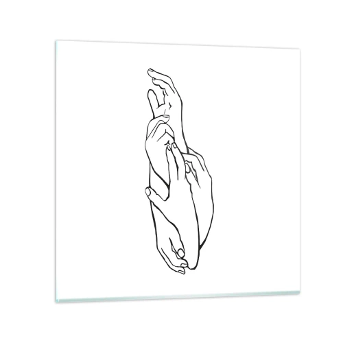 Quadro su vetro - Il tocco buono - 70x70 cm