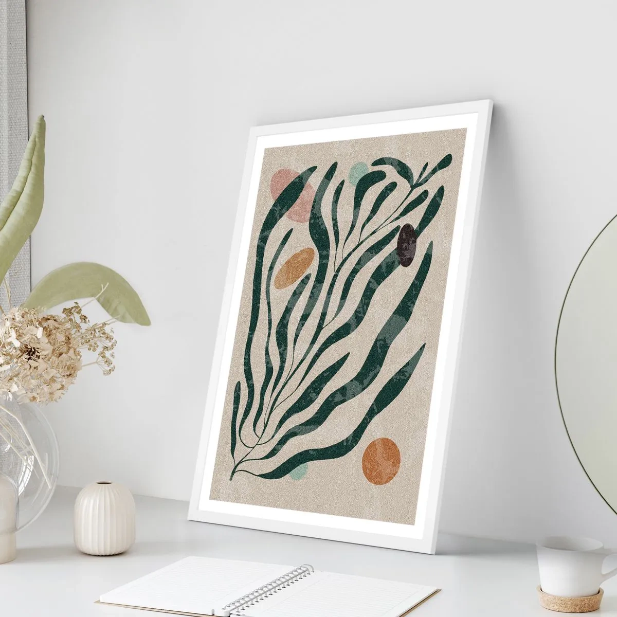 Poster in cornice bianca - Tra il verde - 30x40 cm