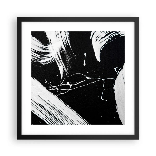 Poster in cornice nera - Spezzando l'oscurità - 40x40 cm