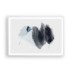 Poster in cornice bianca - Intensità e movimento - 100x70 cm