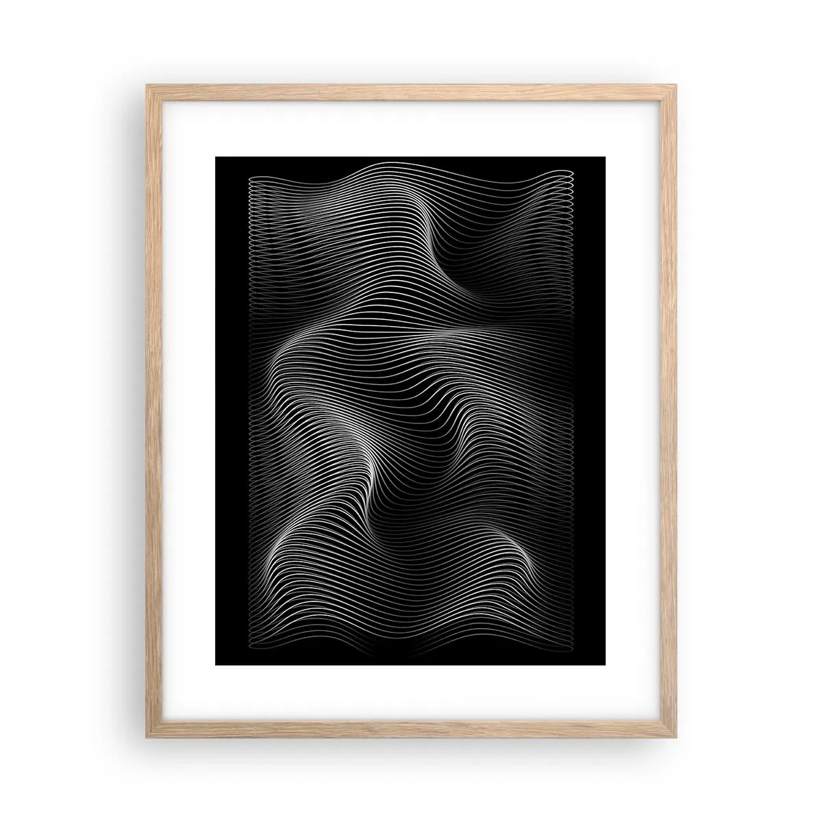 Poster in cornice rovere chiaro - La danza della luce nello spazio - 40x50 cm