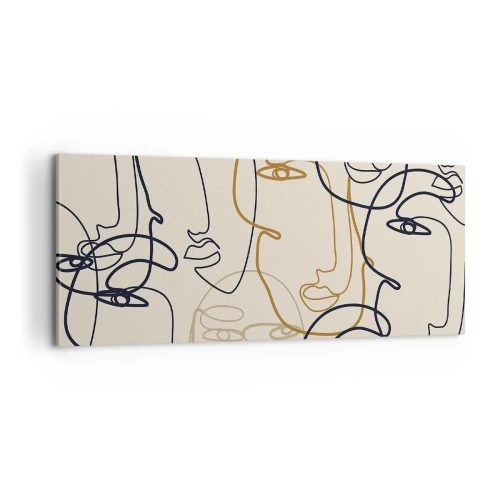 Quadro su tela - Stampe su Tela - Ritratto multiplo - 100x40 cm