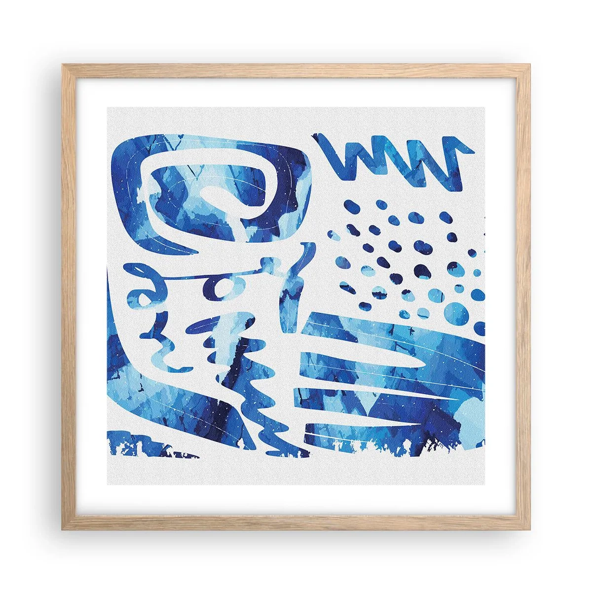 Poster in cornice rovere chiaro - Ritorno alle radici - 50x50 cm