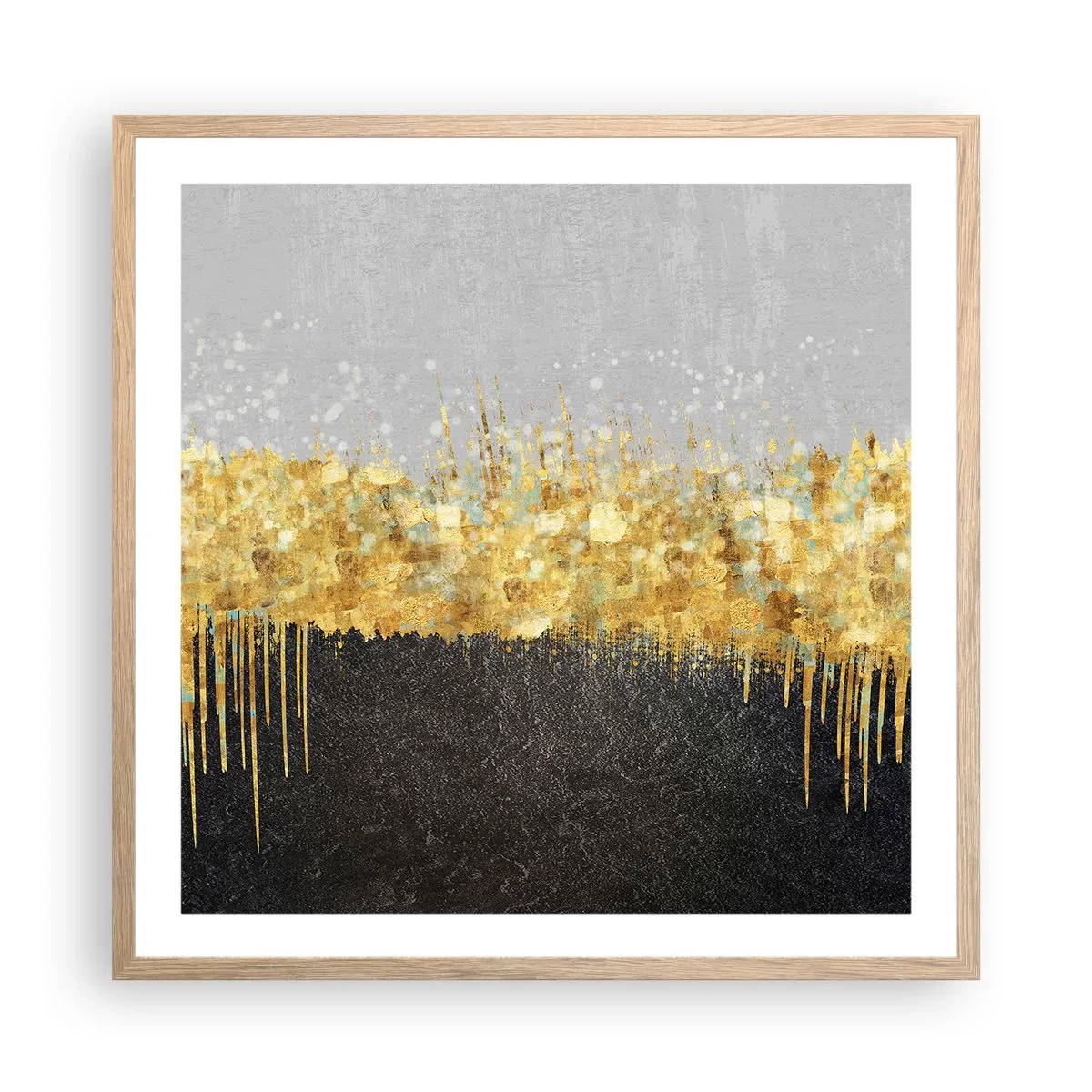 Poster in cornice rovere chiaro - Nel profondo e verso l'alto - 60x60 cm