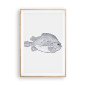Poster in cornice rovere chiaro - Nell'album del naturalista - 61x91 cm
