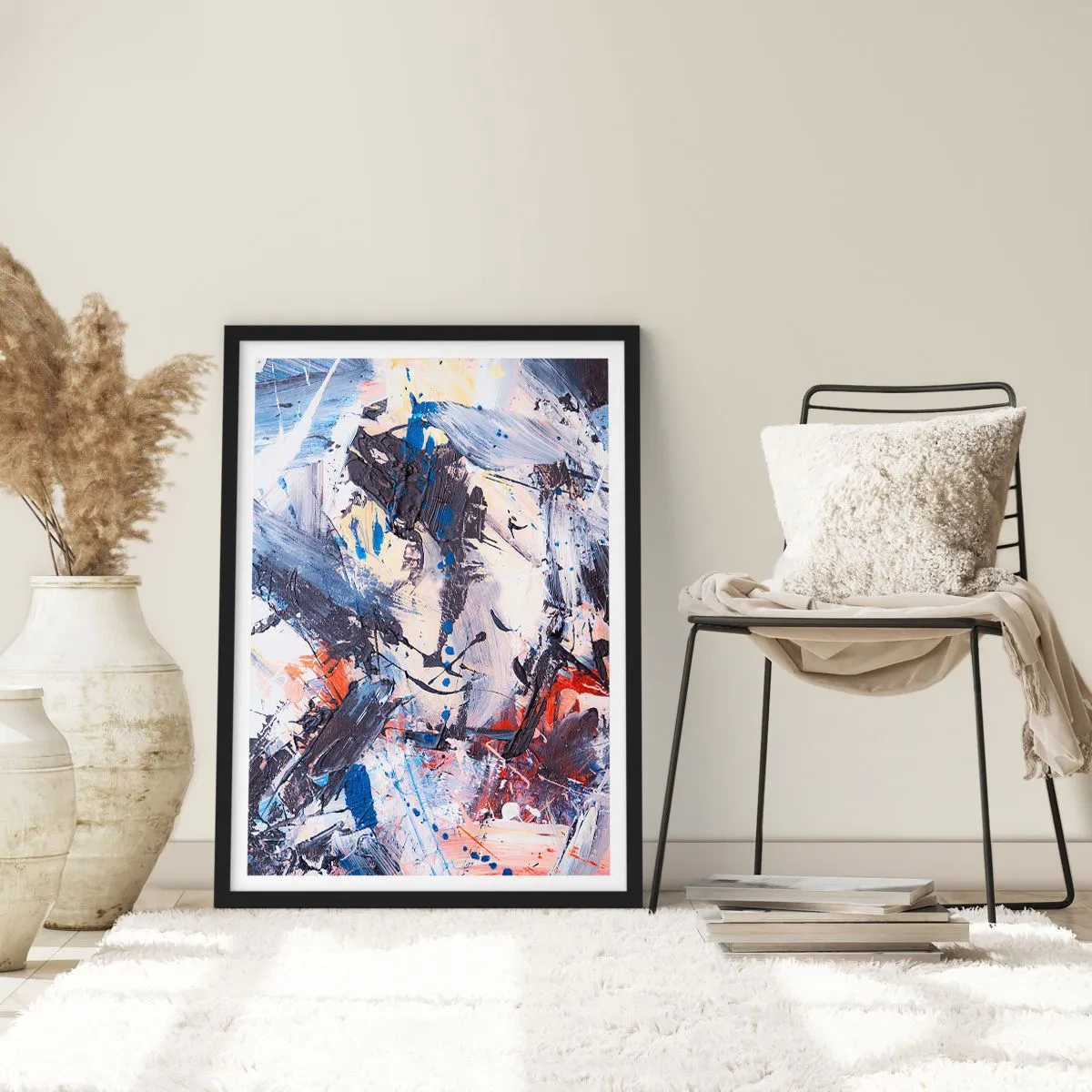 Poster in cornice nera - La danza folle dell'astrazione - 40x50 cm