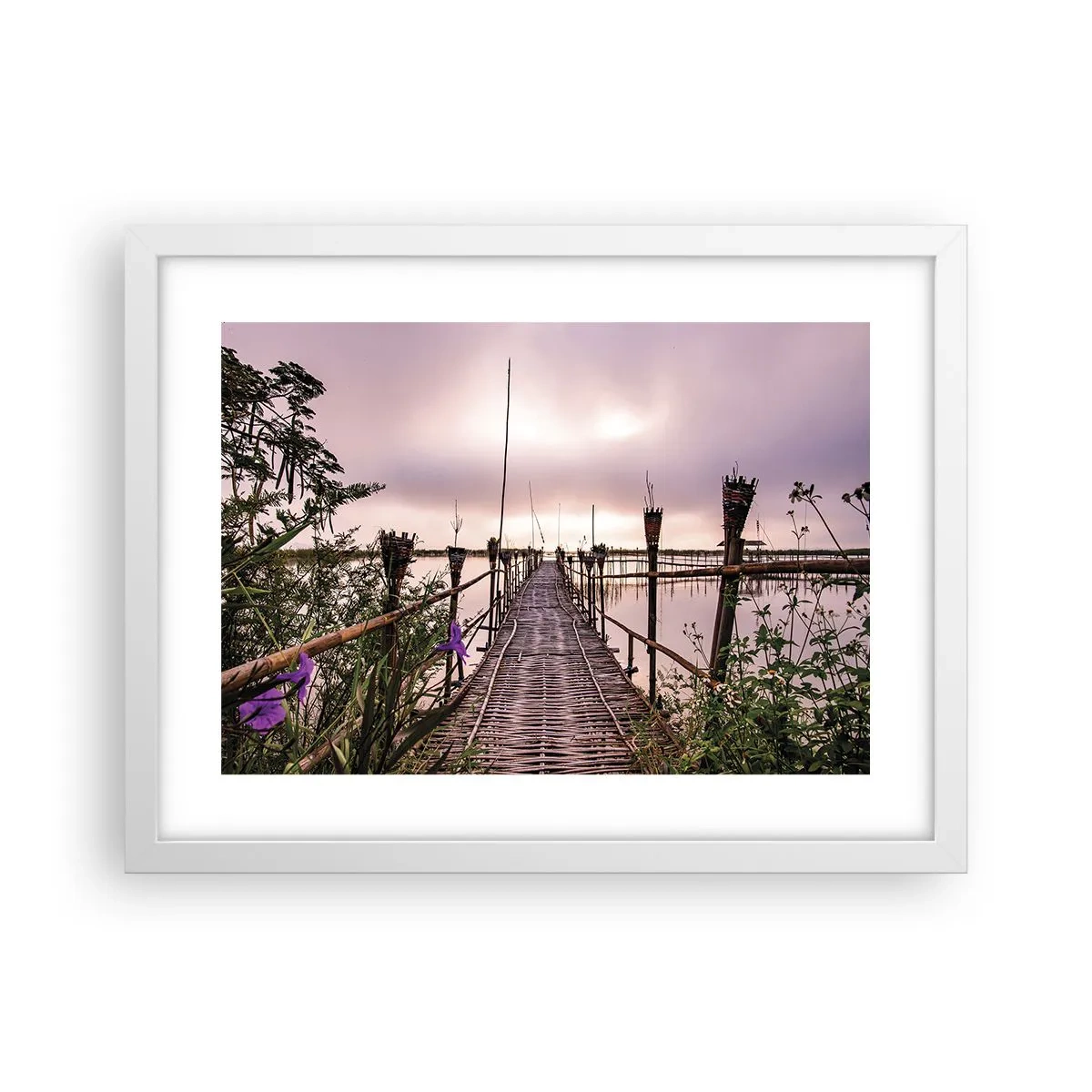 Poster in cornice bianca - Pace e silenzio dell'Asia - 40x30 cm