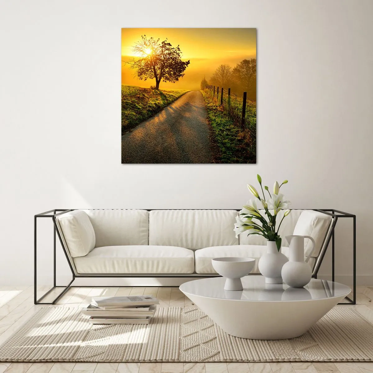 Quadro su vetro - Pomeriggio di miele - 50x50 cm