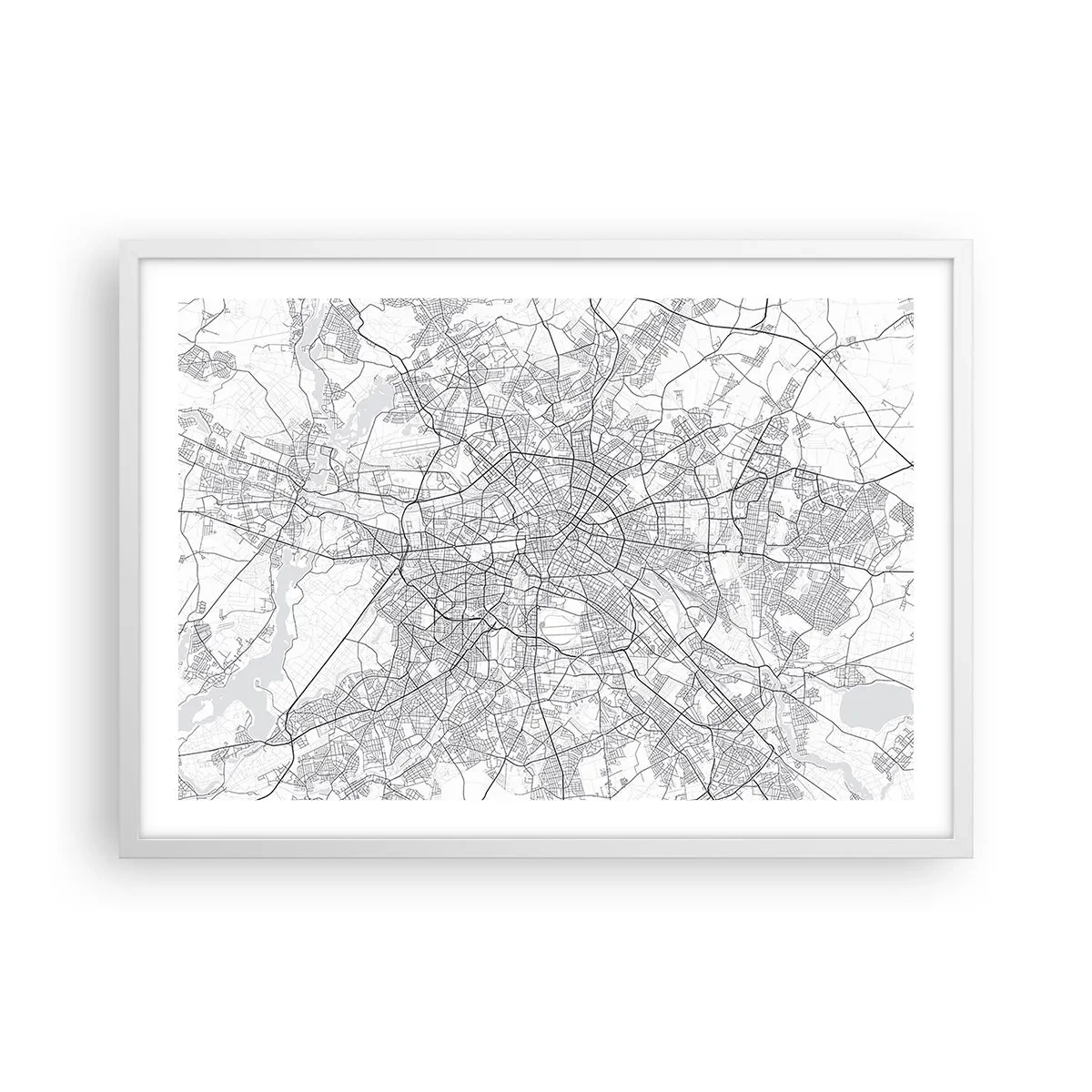 Poster in cornice bianca - Il fiore di Berlino - 70x50 cm