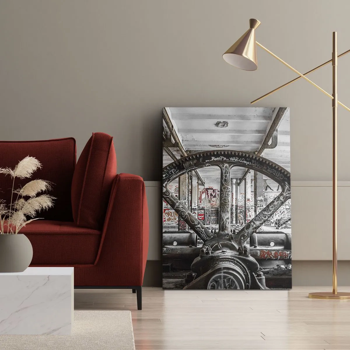 Quadro su tela - Stampe su Tela - La vita segreta della fabbrica - 55x100 cm