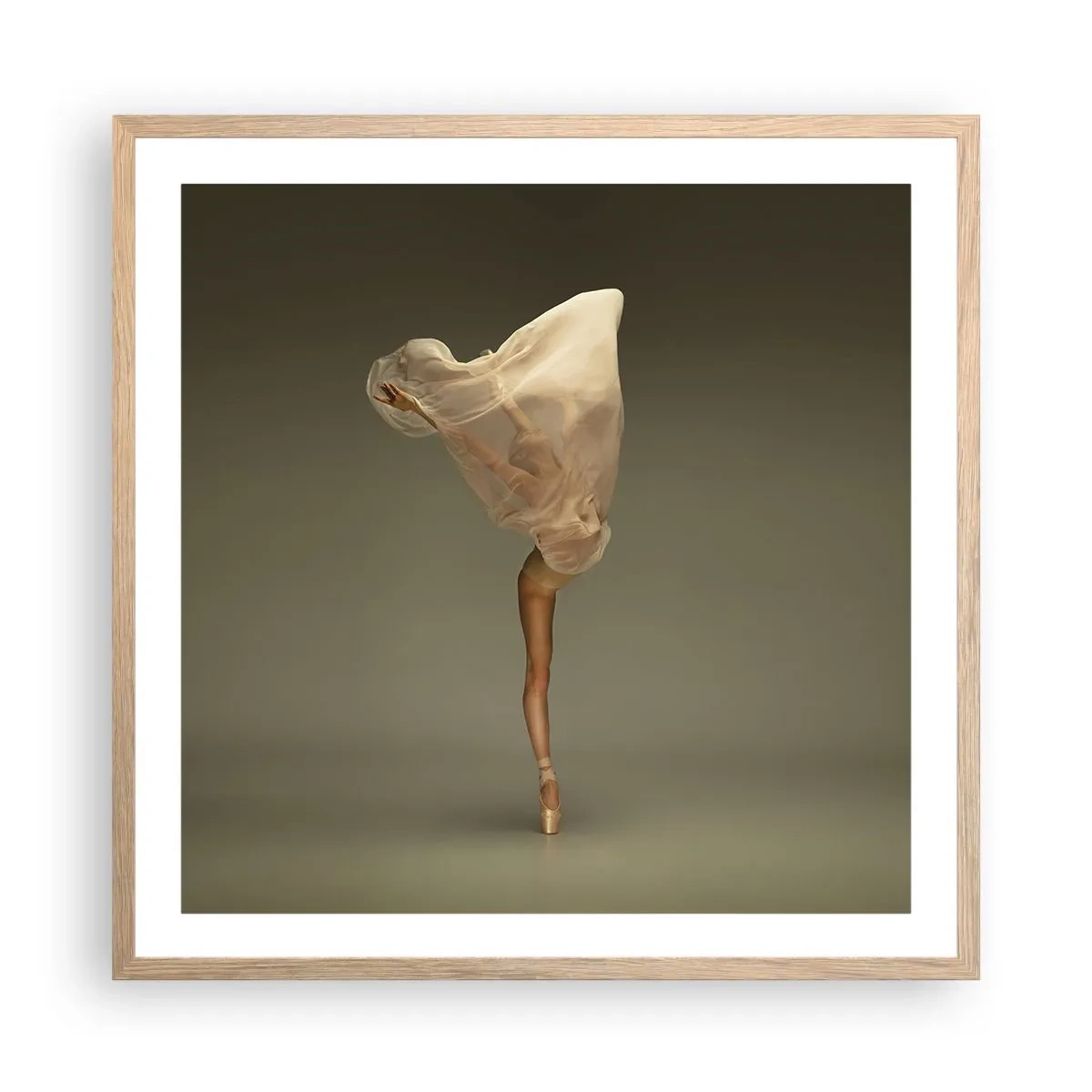 Poster in cornice rovere chiaro - Adesso vola via - 60x60 cm