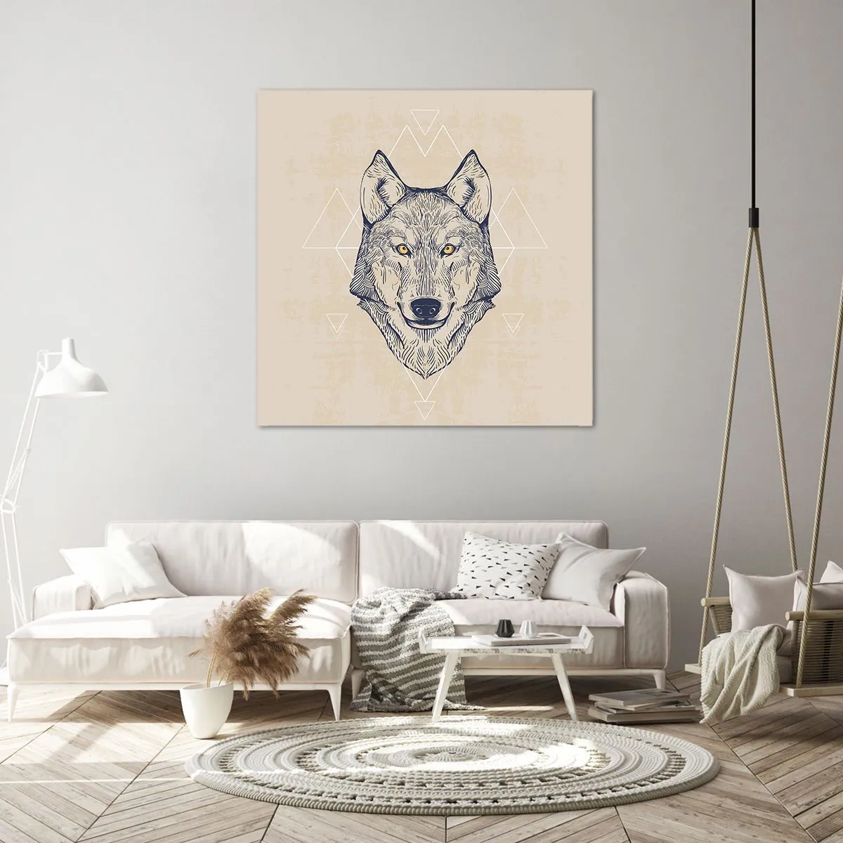 Quadro su tela - Stampe su Tela - Alfa dallo sguardo penetrante - 30x30 cm