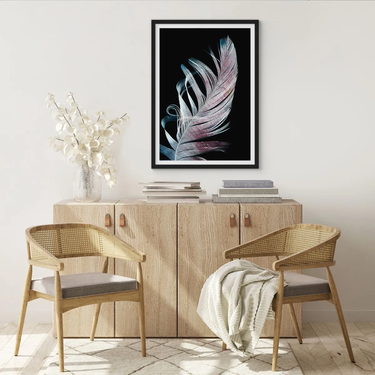 Poster in cornice nera - Pensa al tocco - 40x50 cm