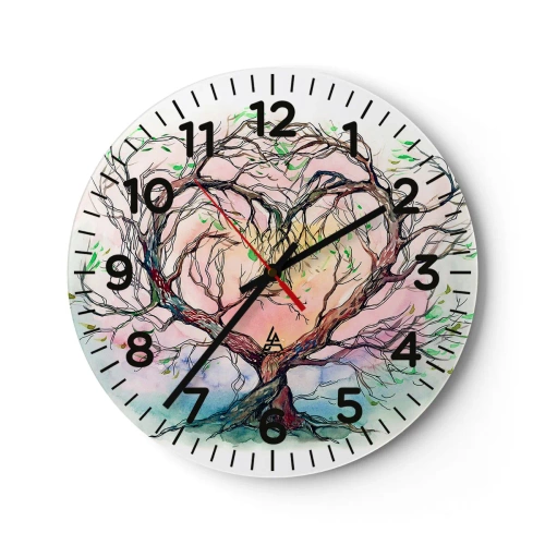 Orologio da parete - Orologio in Vetro - Insieme contro le tempeste - 30x30 cm