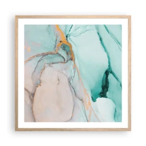 Poster in cornice rovere chiaro - Danza di forme e colori - 60x60 cm